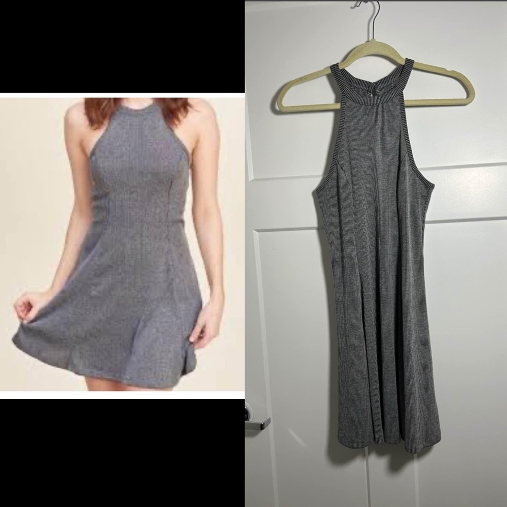 Hollister high neck skater dress, grey
